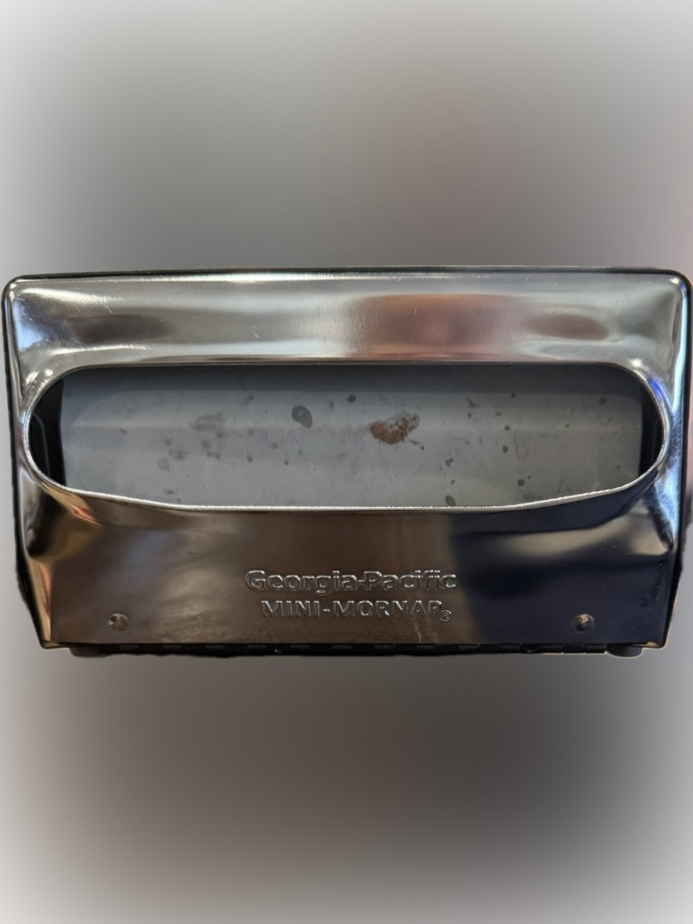 Georgia Pacific Mornap Chrome & Black Double Sided Napkin Holder Dispenser